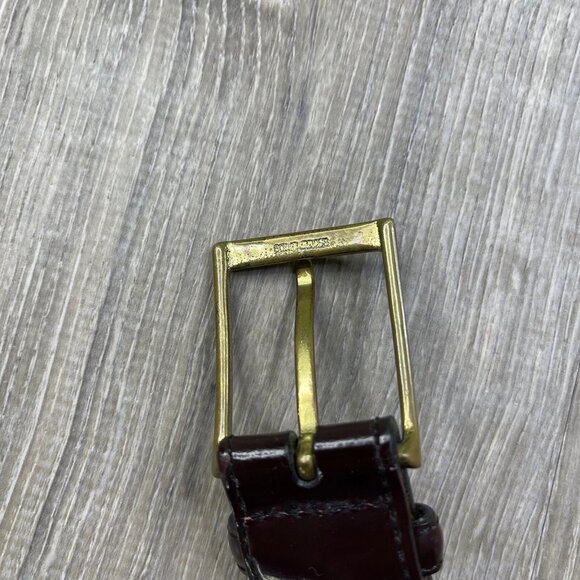 Brighton Black Anilina Aniline Glaze Cowhide on Glove Leather Belt Size 48 - Picture 13 of 15